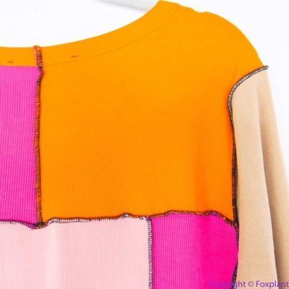NEW Eloquii Patchwork midi Dress, pink and orange, 18/20 - Picture 10 of 15